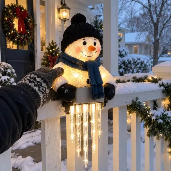 ☃️WinterGlow világító dekorációk – Hóember és jégcsapok