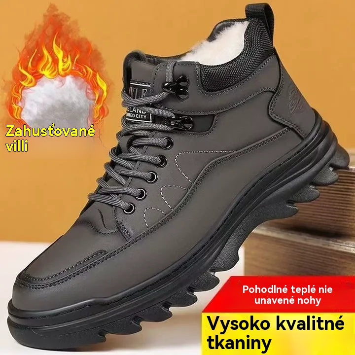 【39-44】Nowe zimowe męskie buty sportowe, wygodne i lekkie, z polarową podszewką dla dodatkowego ciepła.