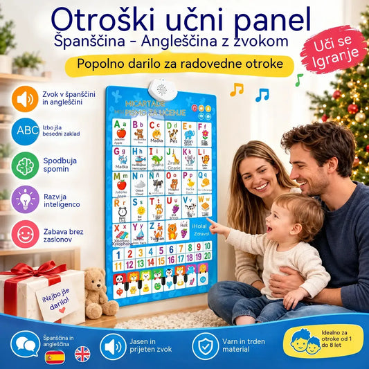 Polovična cena! 🔊 Dvojezična stenska tabela za učenje izgovorjave | Stenska tabela za učenje abecede (26/27 črk) | Čudovit otroški darilni komplet 🎁