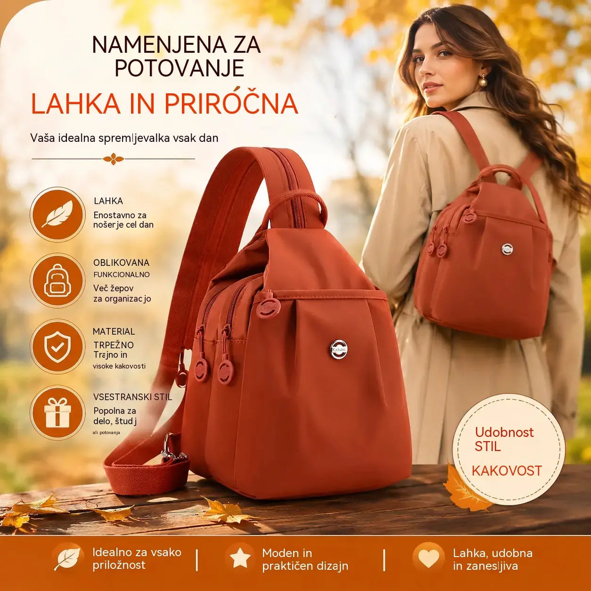 💥【Časovno omejena ponudba】👜Večžepna torba za obe strani (lahko se uporablja kot nahrbtnik ali torba čez telo)