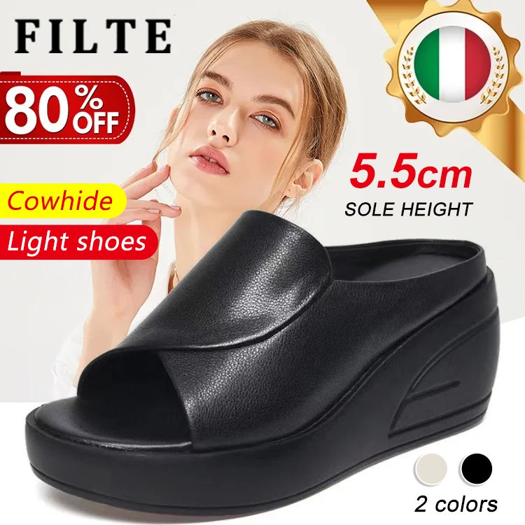 🔥【35-42】 Eleganckie sandały na koturnie z wygodną wkładką[obcas 5,5 cm]