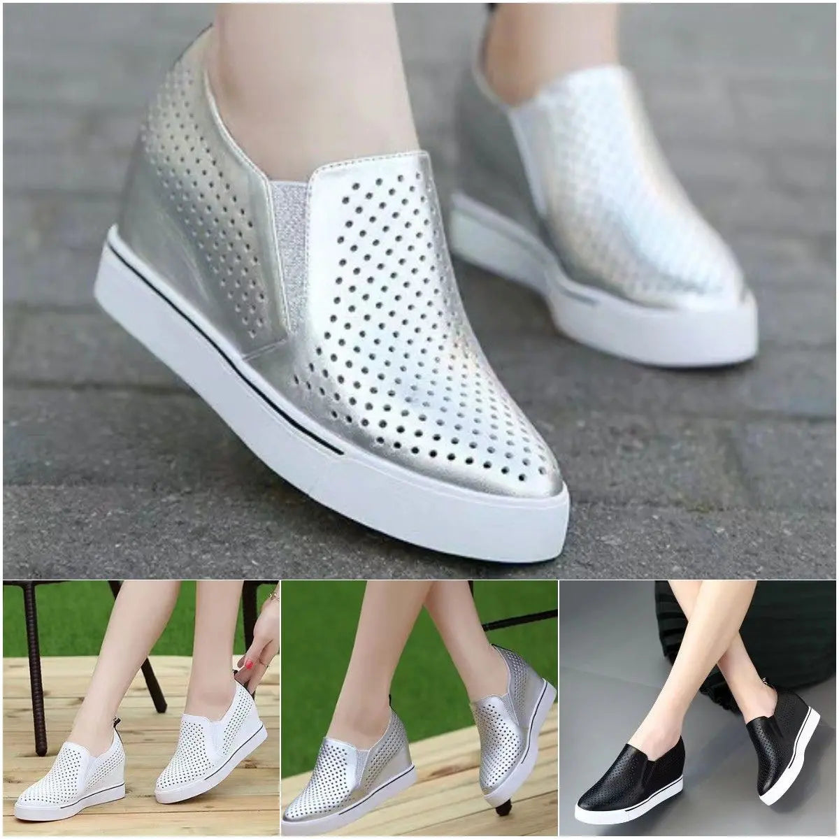 【34-41】🔥2026 Nyári Női Puha Bőr Platform Alkalmi Cipők