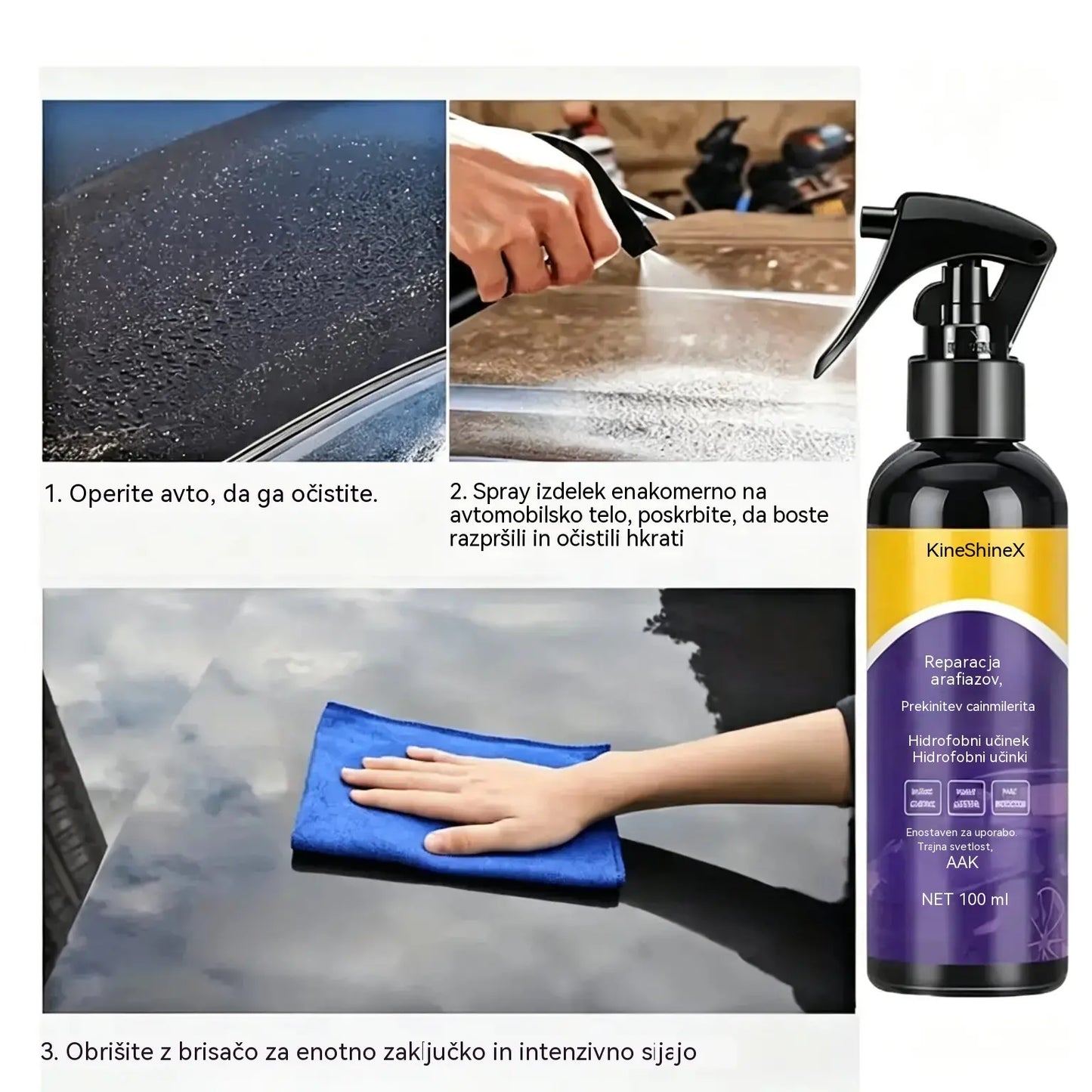 💖3 stekleničke za samo 26 €⏰50 % popusta - 🏆Hitro delujoči avtomobilski premaz