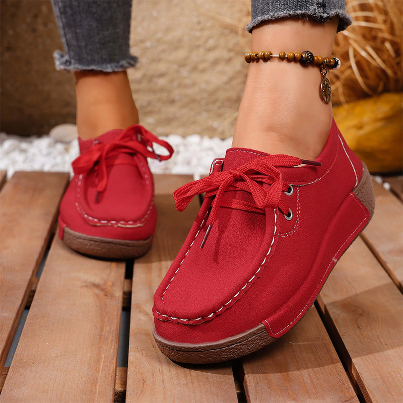 💖【Velikosti 36-43】Ženski čevlji s platformo in okroglim prstom - udobni in elegantni