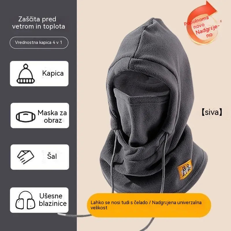 ❄️ Popolnoma termo kapa s flis podlogo, ki vas greje do -20 stopinj Celzija. ⛷️ Idealna za smučanje, motoristiko in aktivnosti na prostem.