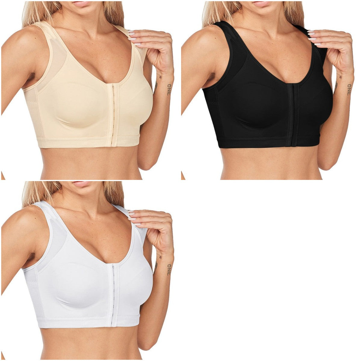 🥰 【3 sztuk】👙【40-120kg】Biustonosz podtrzymujący pełne pokrycie