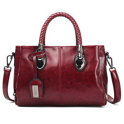 💖【Nowość】Damska skórzana torebka w stylu retro · Miękka i elegancka, do ręki lub na ramię · 50% zniżki + darmowa dostawa