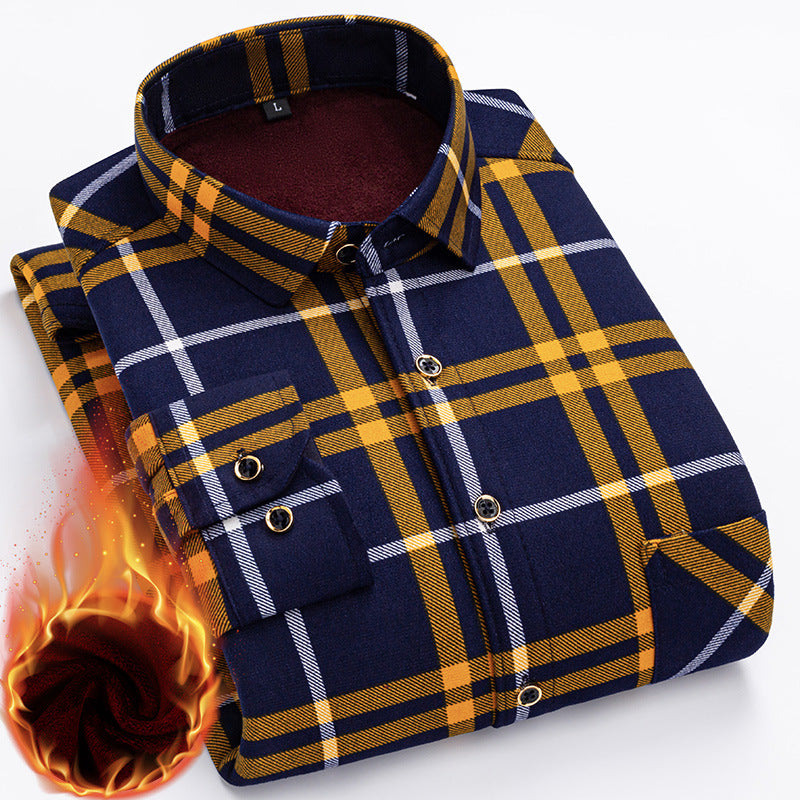 👔【L-5XL】Nova jesensko/zimska moška topla dvostranska flis majica, elegantna in vsestranska.