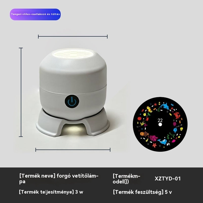 【50% kedvezmény ma】Dinamikus forgó LED projektor