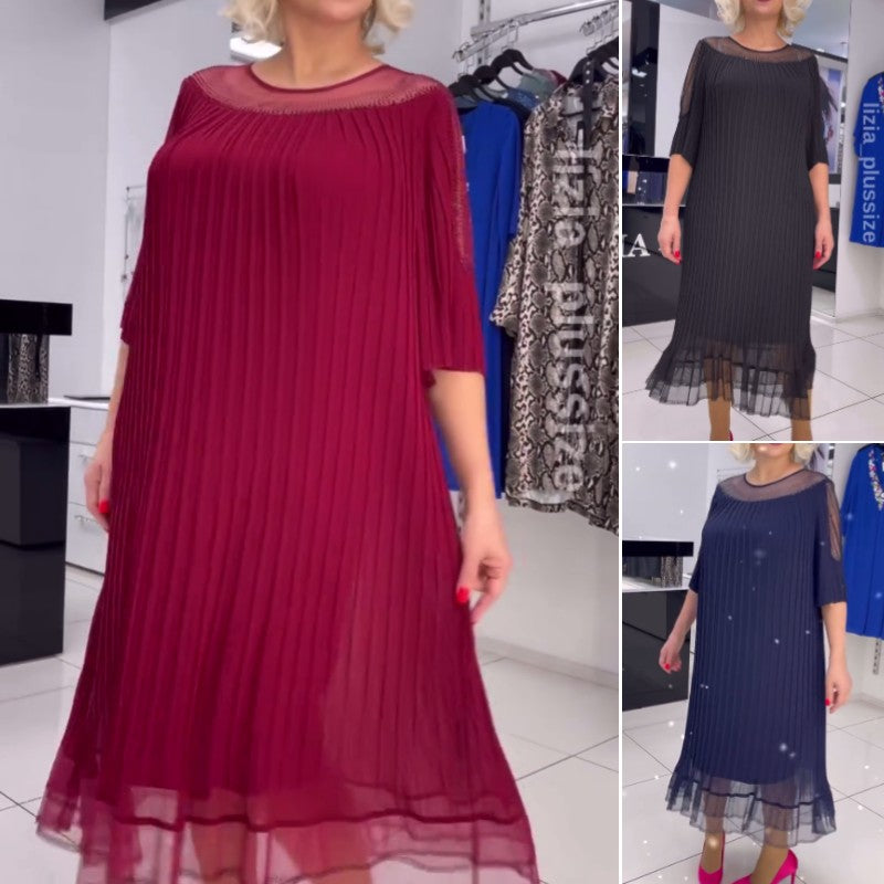 🔥🔥【Nowe produkty sprzedające się na gorąco】【S-5XL】Elegancka plisowana sukienka