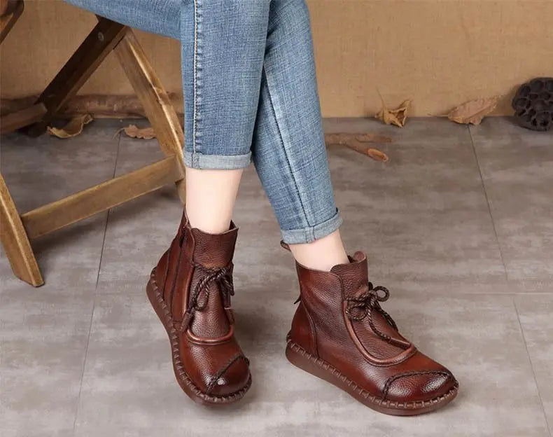 🔥✨【Velikosti 35-40】🌷👢Zgodnja jesenska predprodaja🎉 Ženski retro čevlji iz mehkega usnja