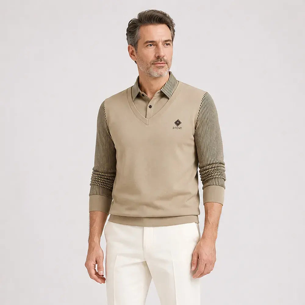 👔🔥🔥【Posebna ponudba za konec leta】🔥【M-4XL】Moški dvodelni komplet iz visokokakovostnega kašmirja, topel enodelni top