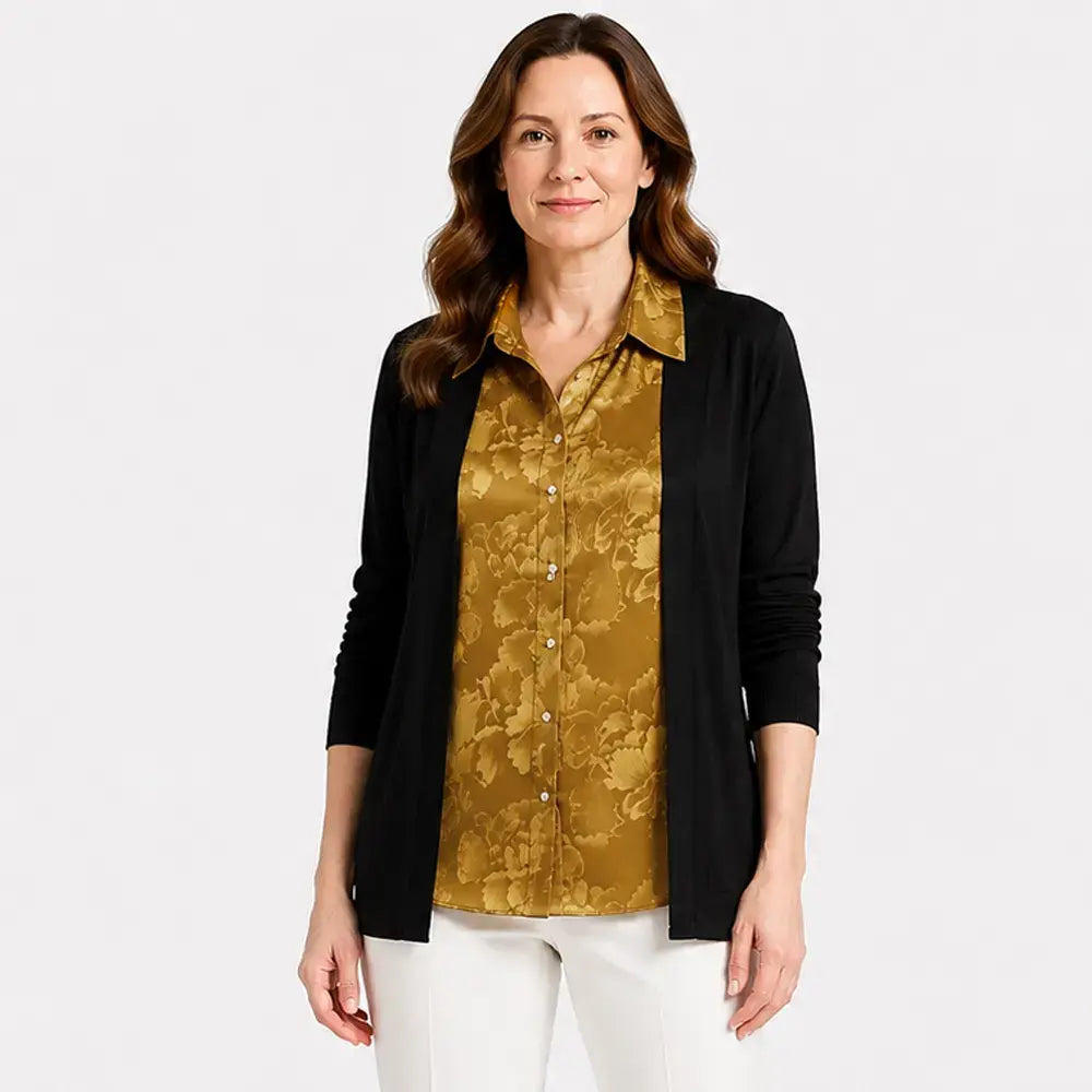 👚Ženski dvodelni komplet srajc z vzorcem patchwork - večplastni top z dolgimi rokavi - za oblikovanje trebuha, ležerni jesenski top