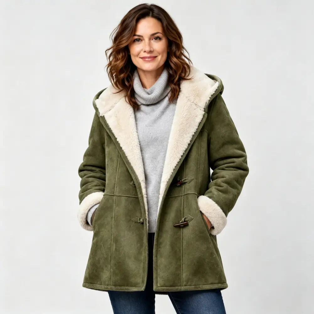 🐏🥼Ponudba za polovično ceno💖 Elegantna in topla ženska jakna s podlogo iz umetnega semiša, velikosti S-5XL, ležerna zimska vrhnja oblačila
