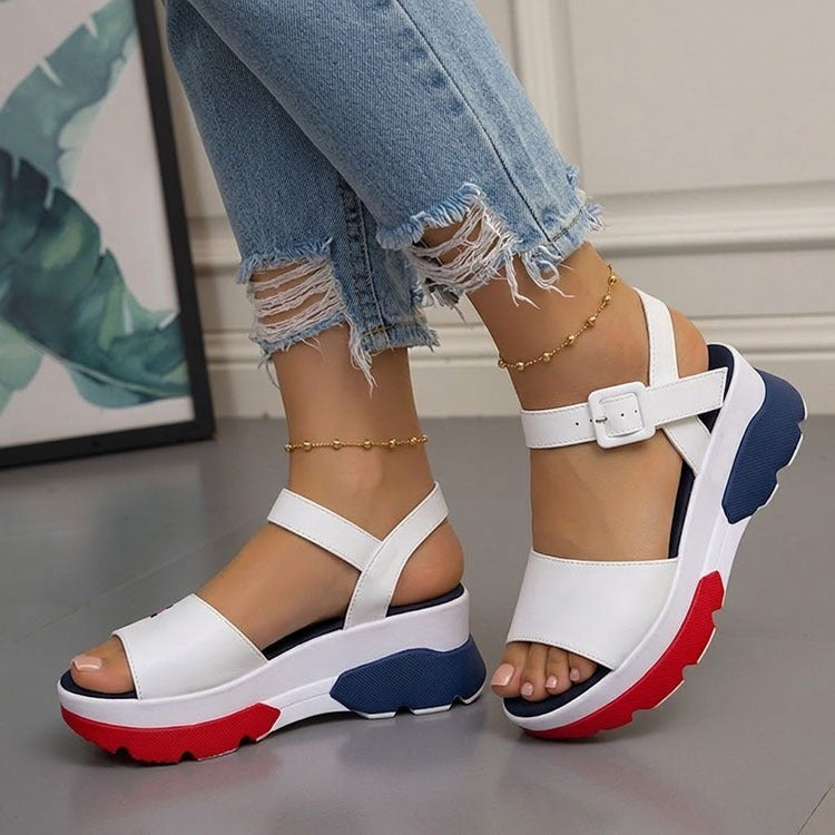 🔥🔥【35-43】Nuevas sandalias de plataforma con bloques de color para mujer, estilo 2026.