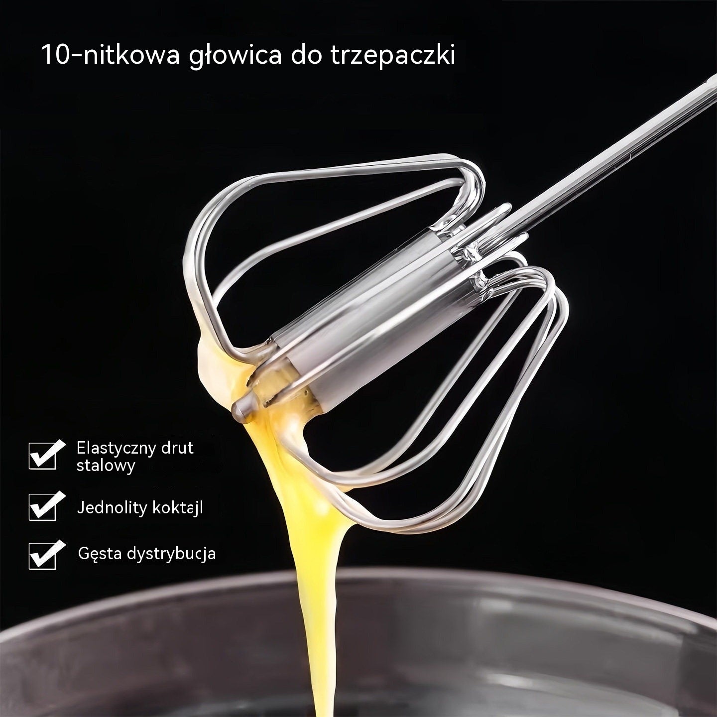 🥚 Kup 1 + 1 GRATIS! Stalowa trzepaczka półautomatyczna – szybkie mieszanie, mniej wysiłku, bez baterii ✨