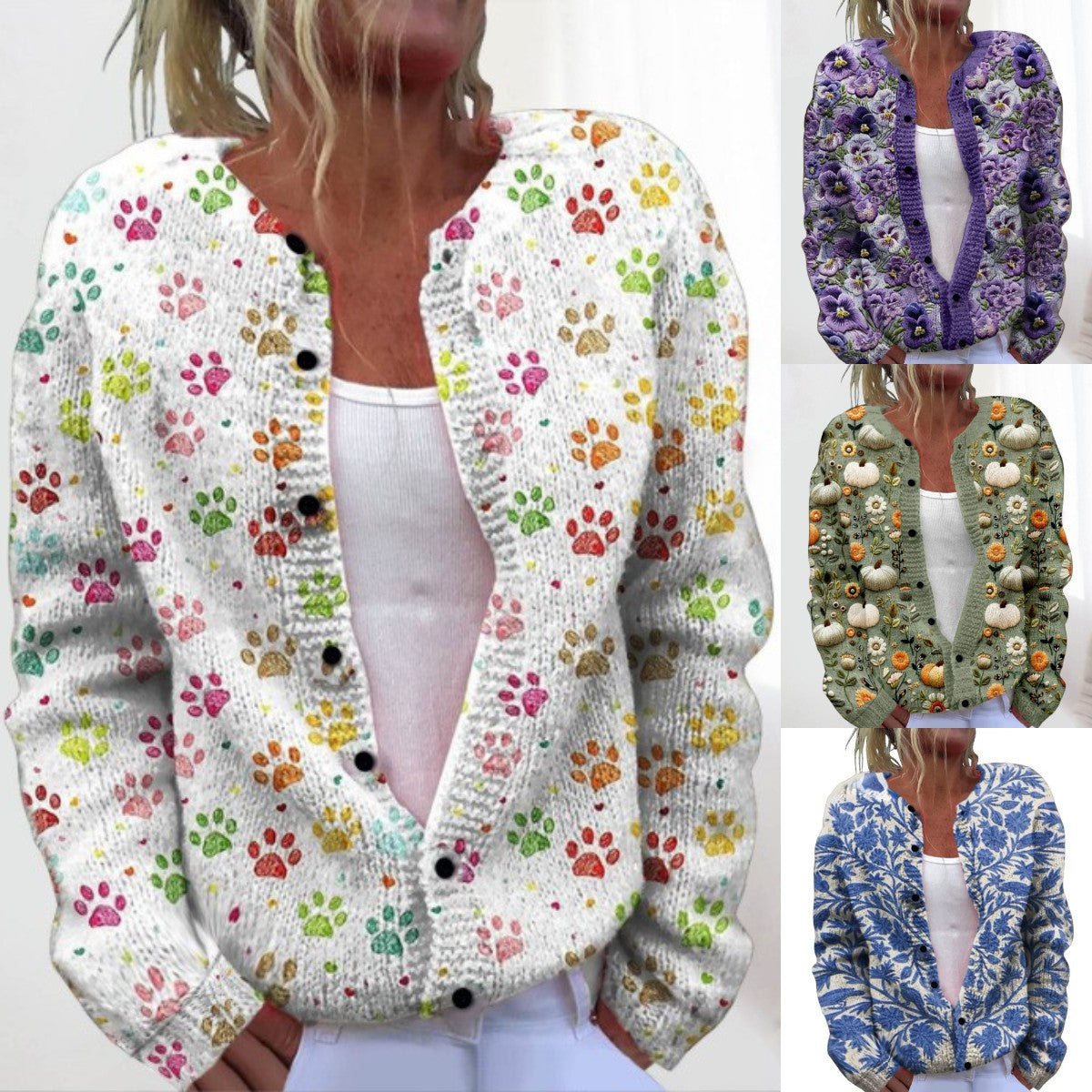 🌸 Ζεστό και άνετο, ιδανικό για το φθινόπωρο, Νέο, μοντέρνο και άνετο γυναικείο ζακετάκι