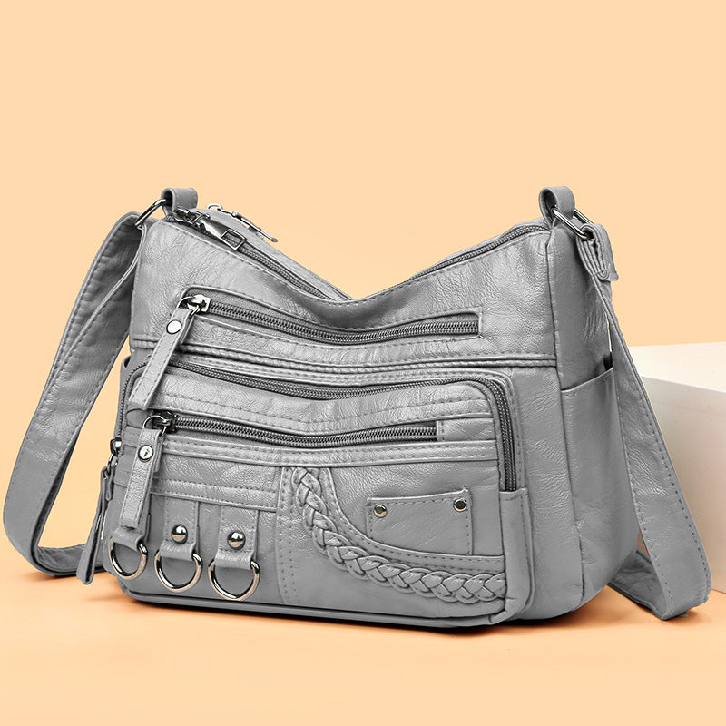 👜2026 Νέα τσάντα ώμου / crossbody από μαλακό δέρμα με μεγάλη χωρητικότητα