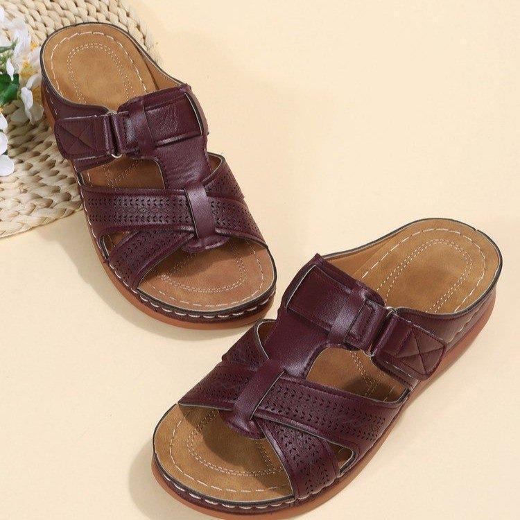👡【Velikosti 35-43】Ženski sandali z debelo peto in poševno peto
