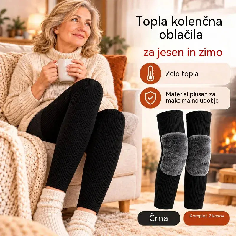 🦵 Zimske tople opornice za kolena · Zelo dolge s flis podlogo · Zagotavljajo celovitejšo zaščito za kolena in noge!
