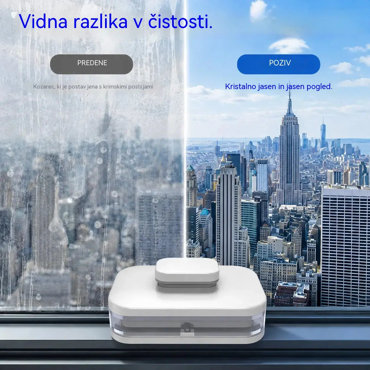 ⚡Magnetno čistilo za steklo: Poveča površino čiščenja za 30 %. Dvoslojna čistilna goba + strgalo: Popolni rezultati čiščenja z enim samim potegom! 🧊🌀