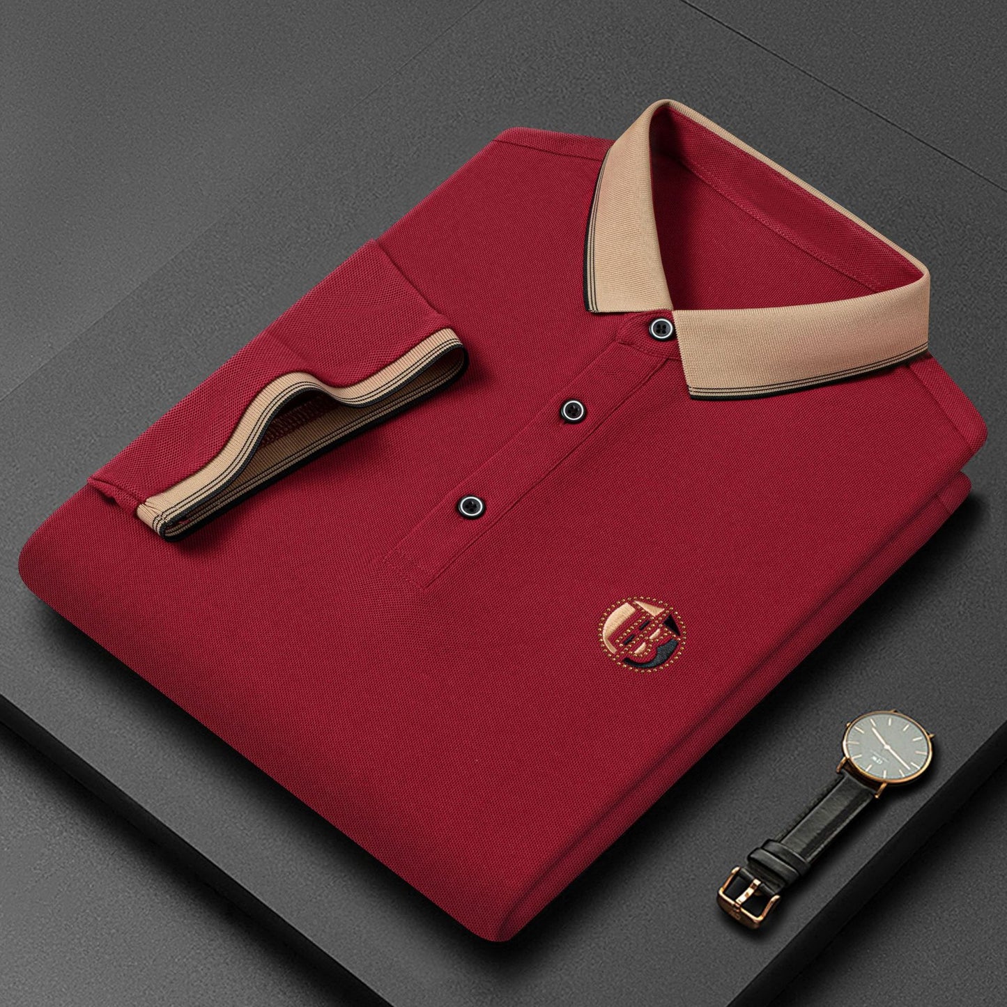 👔 【M-4XL】2025 letnia męska koszulka polo z krótkim rękawem na co dzień z haftowanymi klapami T-shirt
