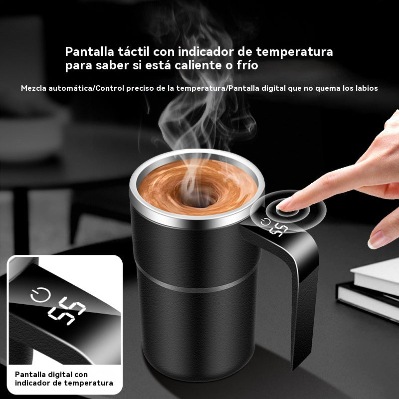 ☕🔋W pełni automatyczny kubek elektryczny ze stali nierdzewnej z wyświetlaczem temperatury⚡