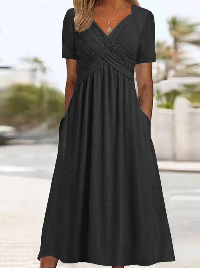 🔥50% zniżki przez ograniczony czas🔥【S-5XL】Nowa bawełniana sukienka midi casualowa