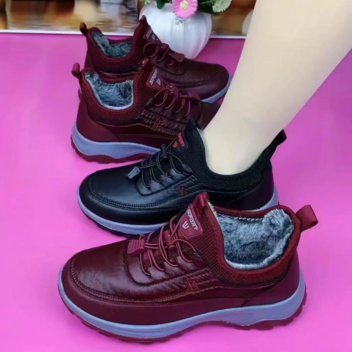 🌈⛄【35-41】Νέα γυναικεία πάνινα παπούτσια με μαλακή σόλα από γνήσιο δέρμα φθινοπώρου και χειμώνα