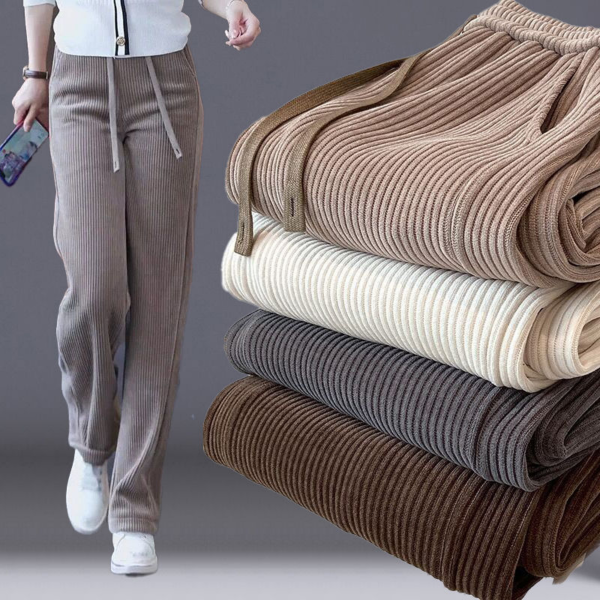 ✨⛄【M-3XL】🔥Nové sametové ležérní kalhoty s širokými nohavicemi, velmi pohodlné na nošení.