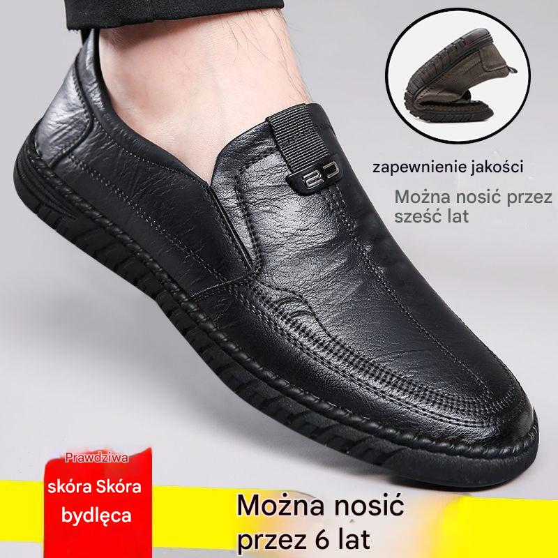 [39-44]👞 Buty męskie z miękkiej skóry naturalnej - Pełen komfort dla dojrzałych mężczyzn