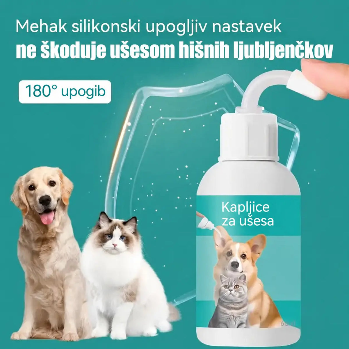 【Kupite 1 in dobite 1 brezplačno】 🐱🐶 Nežne kapljice za čiščenje ušes za hišne ljubljenčke – Poslovite se od bolezni zunanjega sluhovoda