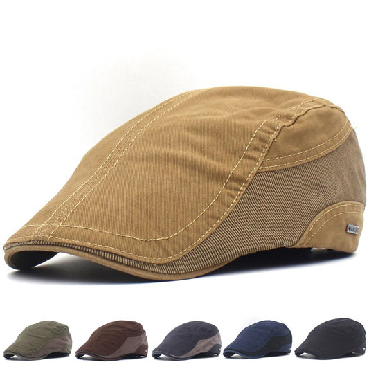 🧢Stylowy męski beret retro z łatkami