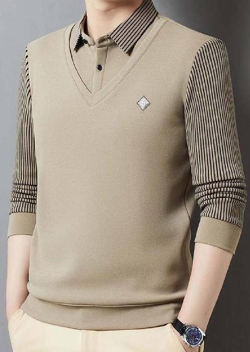 🔥【M-4XL】👔 Ανδρικό premium κασμιρένιο ζεστό σετ μπλούζας με μακριά μανίκια