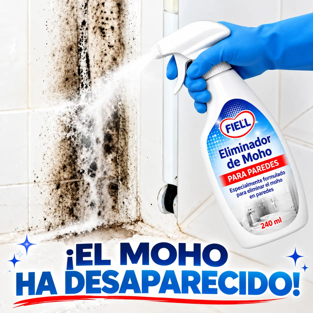 🔥 👍 Espray quitamohos para azulejos y lechada: elimina fácilmente las manchas de moho negro.