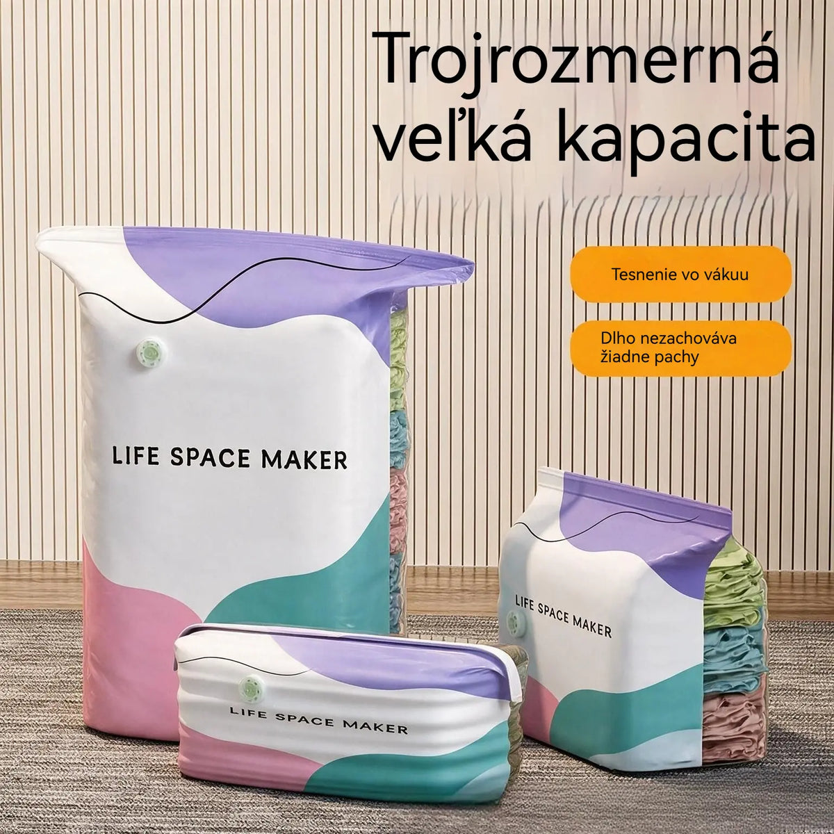 👕📦Kompressziós zsákok ruhák tárolásához – nincs szükség porszívóra, megerősített kialakítás.