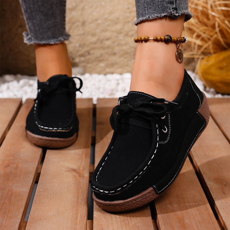 💖【Velikosti 36-43】Ženski čevlji s platformo in okroglim prstom - udobni in elegantni