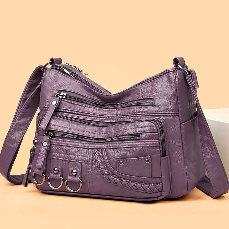 👜2026 Νέα τσάντα ώμου / crossbody από μαλακό δέρμα με μεγάλη χωρητικότητα