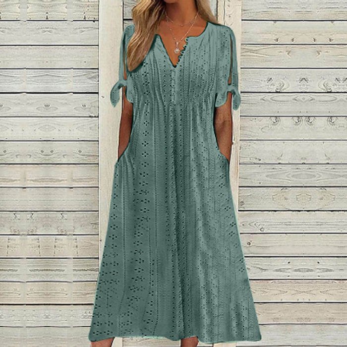 👗【S-5XL】【Szezonvégi kiárusítás】Egyszerű, karcsúsított, lélegző ruha - Sokoldalú és stílusos