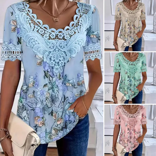 💥【S-6XL】💐 Csipkemintás V-nyakú női ing
