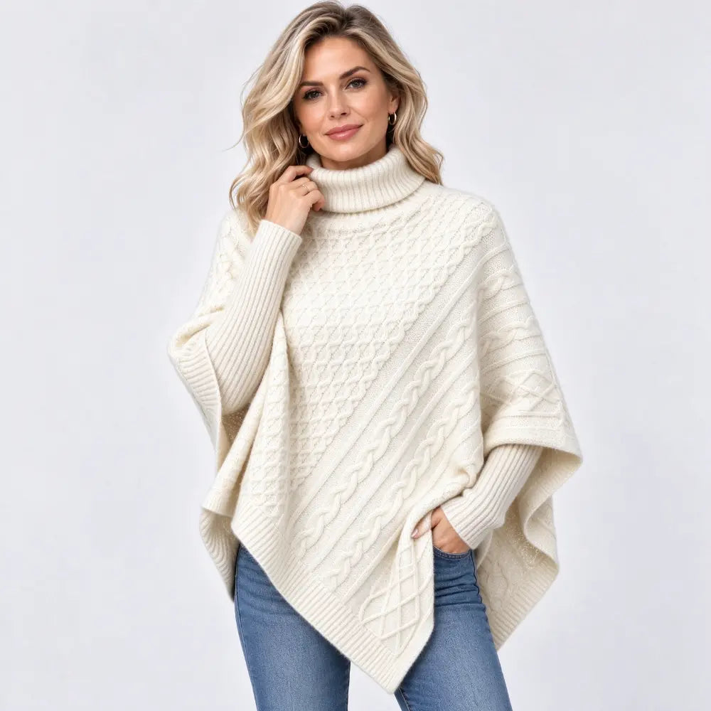 【S-3XL / 6 barv】 Jesensko/zimski pleten pulover z ovratnikom – ohlapen kroj, debela pletenina