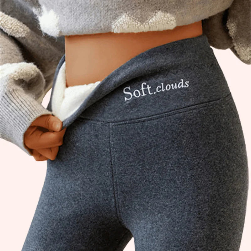 🔥【S–5XL】Meleg gyapjú leggings magas derékkal – rugalmas, kényelmes, nagy méretben
