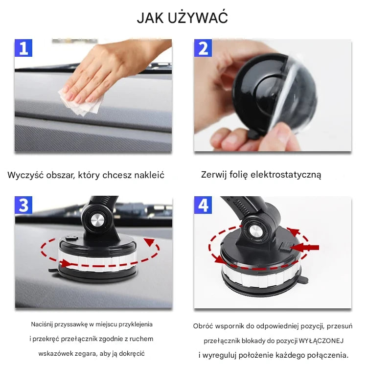 🔥Wielofunkcyjny uchwyt samochodowy na telefon, wytrzymuje ciężar do 5 kg!