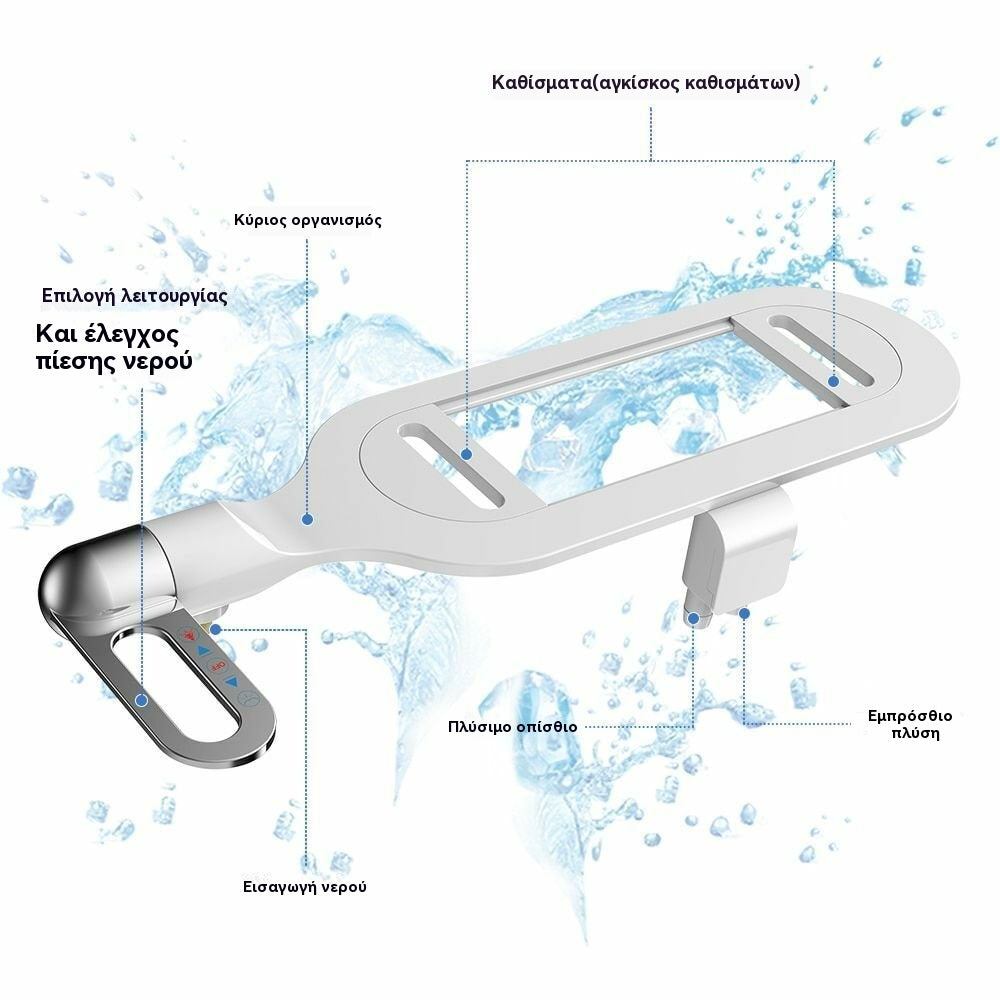 🚽💦【Żegnaj papierowi toaletowemu na zawsze! 🚽💦】Toaleta bidetowa bez prądu i z podwójną dyszą, myjka toaletowa z bidetem, higieniczny bidet z samoczyszczeniem.