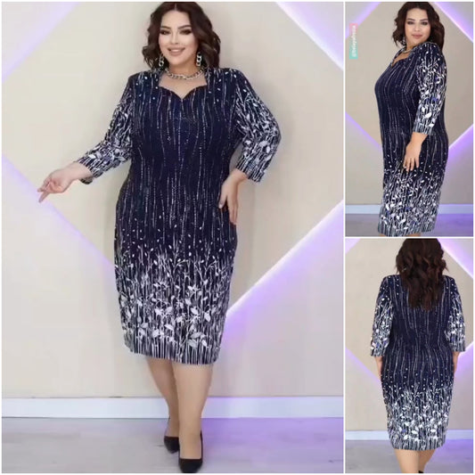 【🏆️Gorąca wyprzedaż】👑🌷 【S-5XL】2025 nowa elegancka sukienka z nadrukiem