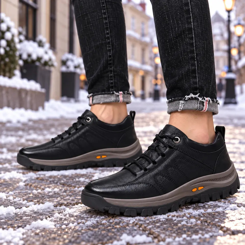👞 【39-48】Moški usnjeni čevlji za prosti čas: Mehko usnje in nedrseč, trpežen podplat.