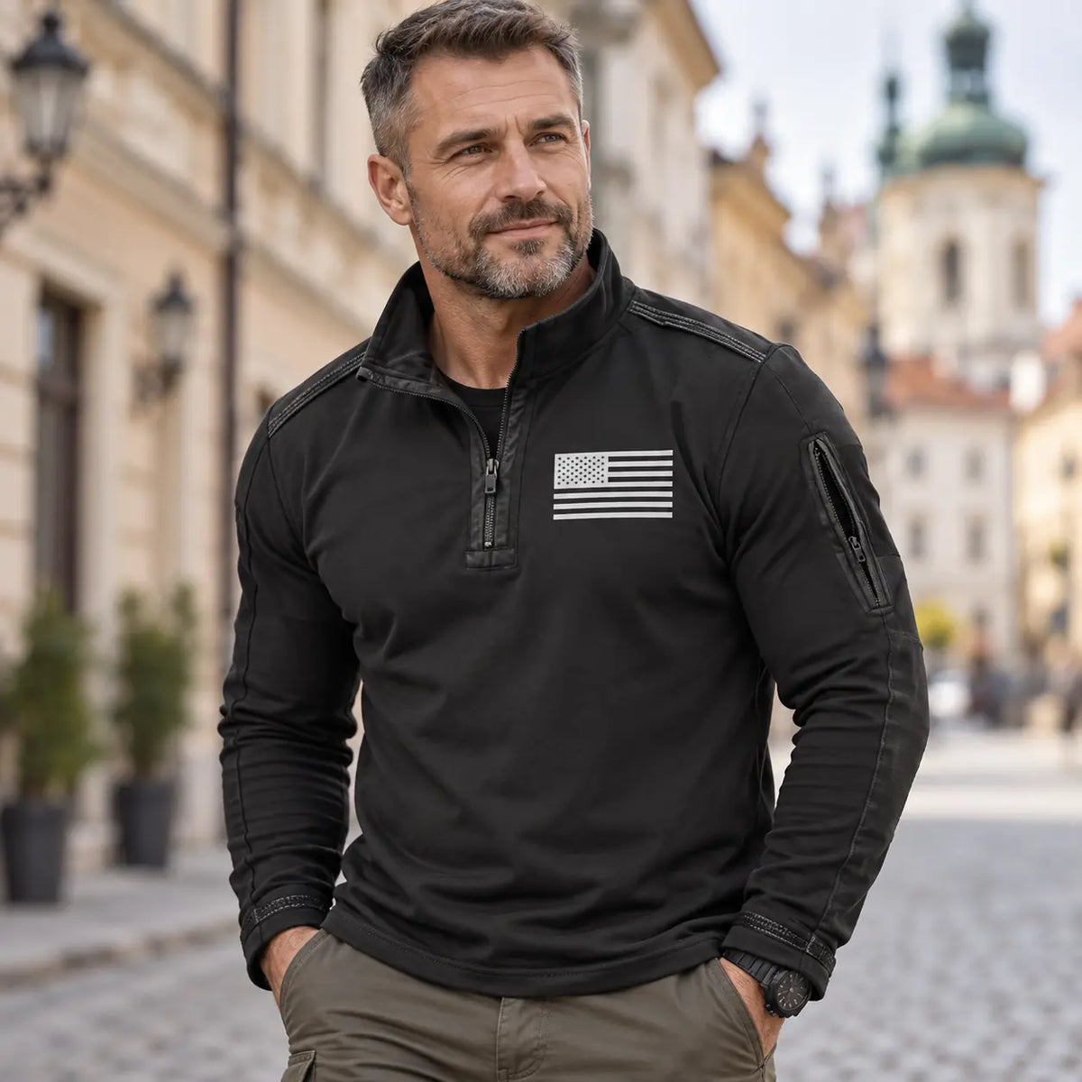 🔥Moška jopa z dolgimi rokavi in ovratnikom, ležernega stila - novost za leto 2026.
