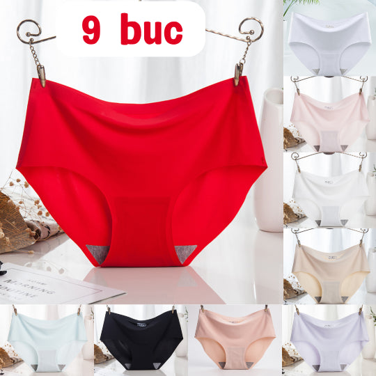 😍Promocja! Kup 1, otrzymaj 8 gratis🛒Damskie bezszwowe majtki z jedwabiu lodowego