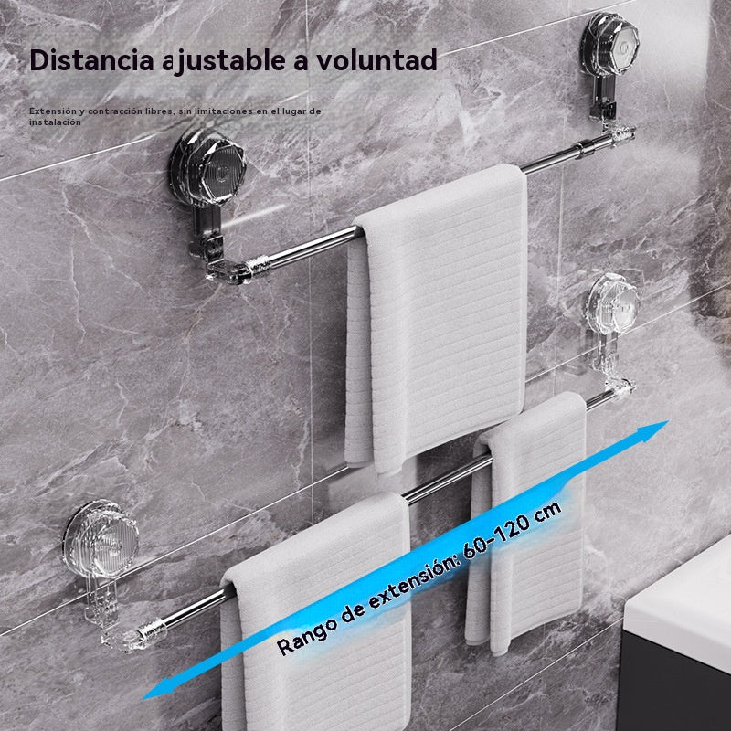 🚿✨【Αγοράστε 1 και πάρτε 1 δωρεάν】【Μόνο 15 ευρώ το τεμάχιο】Βάση πετσετών τεχνικού με βεντούζα, απαραίτητη για τρύπημα.