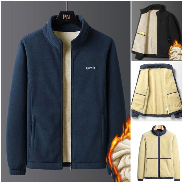 ✨⛄【M-5XL】 2025, nowa, wysokiej jakości, modna, ocieplana męska kurtka z pluszowego aksamitu-3861095